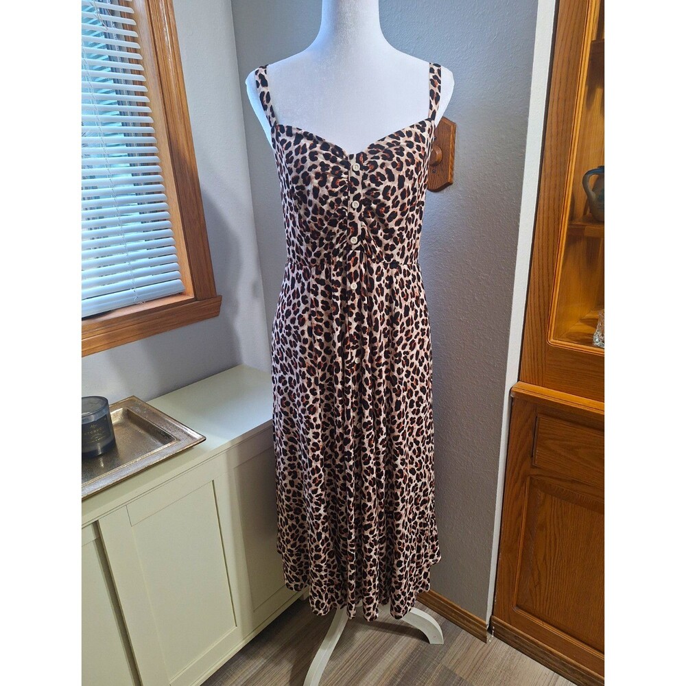 Torrid Size 0 Supersoft Knit Leopard Maxi Dress W/ Pockets